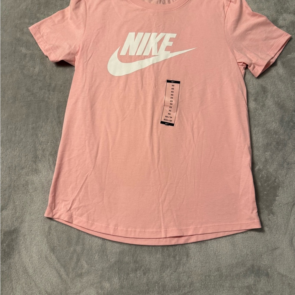 Nike Soft Pink Tee with White Logo